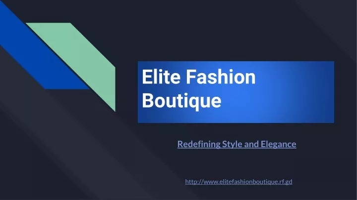elite fashion boutique