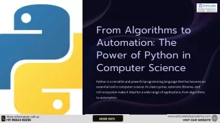 from algorithms to automation the power of python