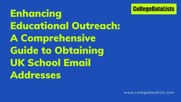 enhancing educational outreach a comprehensive