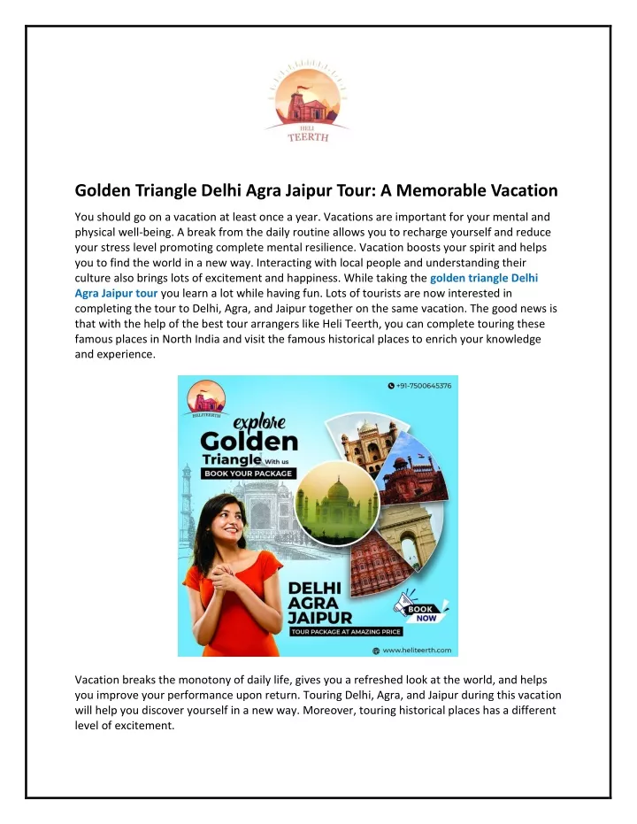 golden triangle delhi agra jaipur tour