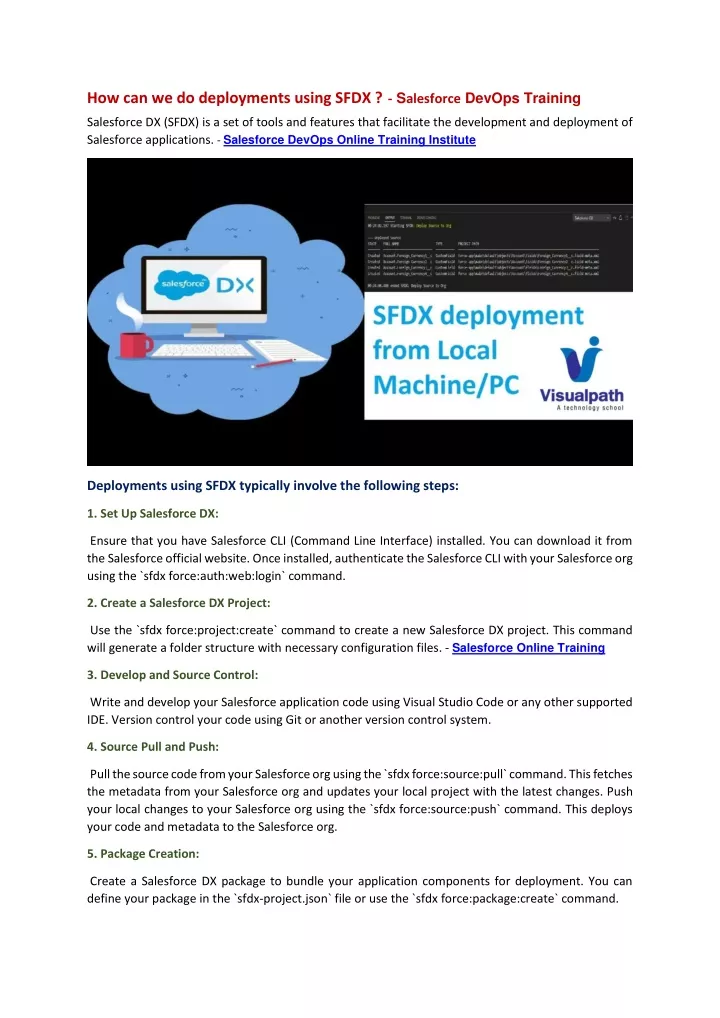 how can we do deployments using sfdx s alesforce