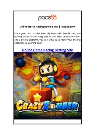 Online Horse Racing Betting Site Pace88.com