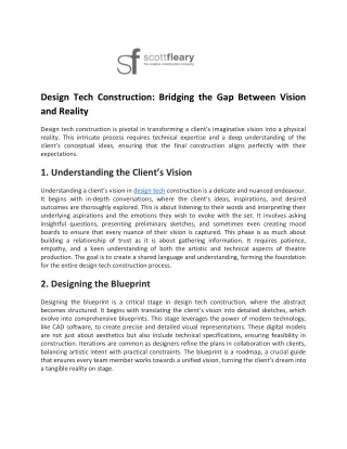 design tech construction bridging the gap between