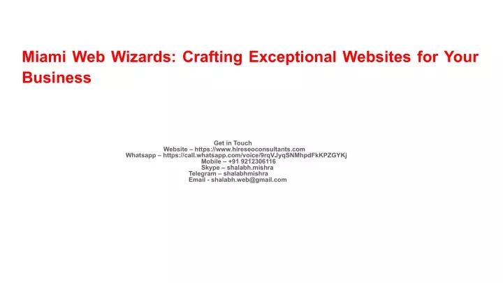 miami web wizards crafting exceptional websites