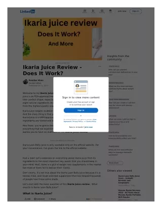Ikaria Juice Review - Does It Work?