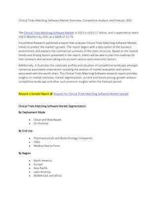 clinical trials matching software market overview