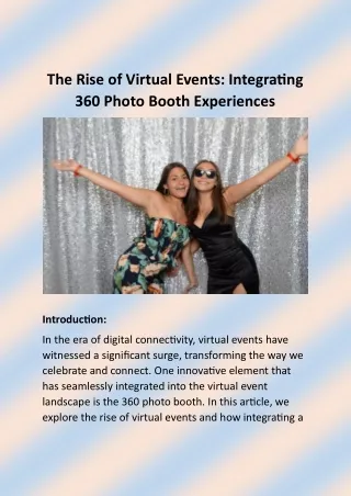 The Rise of Virtual Events: Integrating 360 Photo Booth Experiences