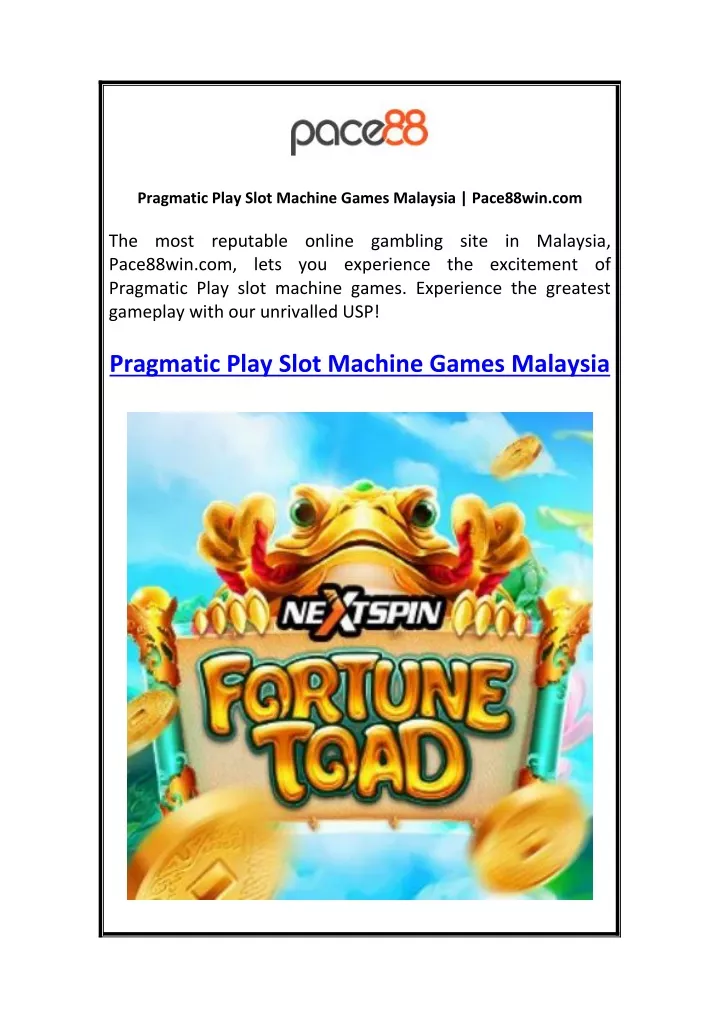 pragmatic play slot machine games malaysia