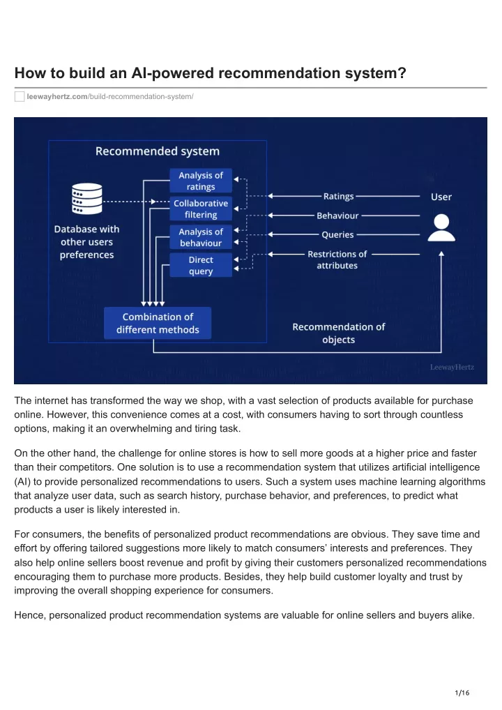 how to build an ai powered recommendation system