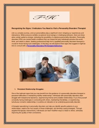 Expert Personality Disorders Therapy in Edmonton: Transformative Support