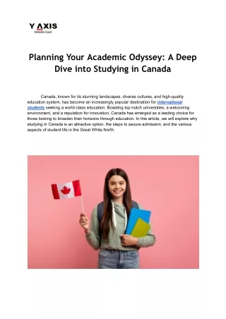 Planning Your Academic Odyssey_ A Deep Dive into Studying in Canada