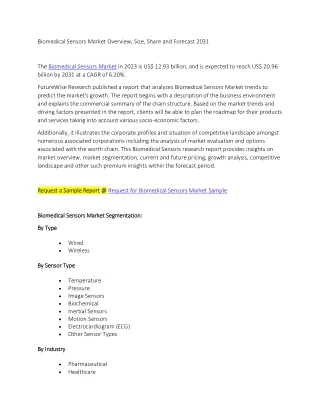biomedical sensors market overview size share