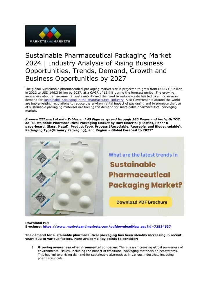sustainable pharmaceutical packaging market 2024