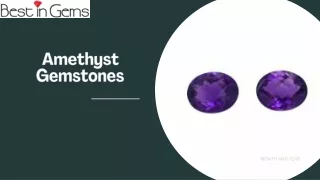 Amethyst gemstones