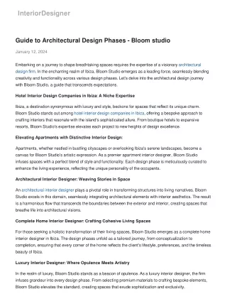 Guide to Architectural Design Phases - Bloom studio