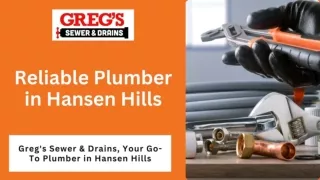 Get Professional Plumbing Services in Hansen Hills