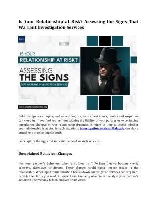 Is Your Relationship at Risk_ Assessing the Signs That Warrant Investigation Services