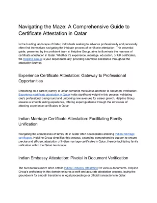 Navigating the Maze_ A Comprehensive Guide to Certificate Attestation in Qatar