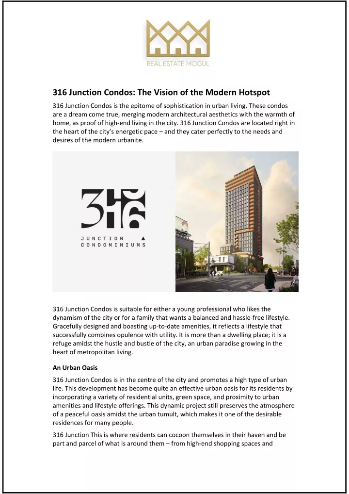 316 junction condos the vision of the modern