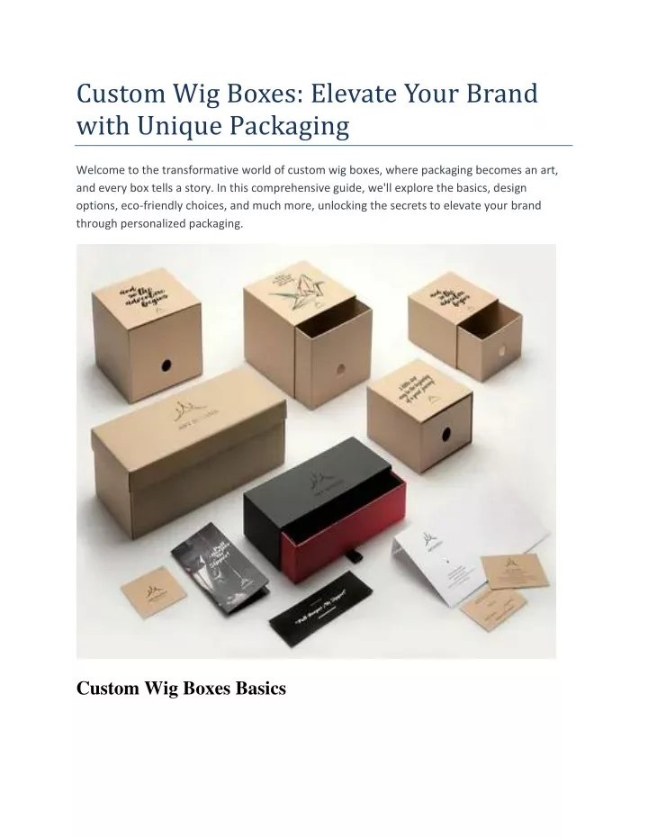 custom wig boxes elevate your brand with unique