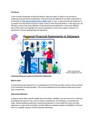 What is a personal financial statement, and why is it essential for individuals to create one