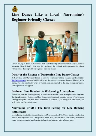 Line Dance Like a Local_ Narromine's Beginner-Friendly Classes