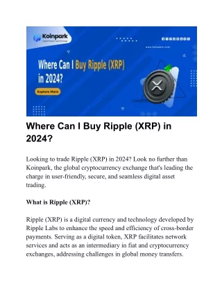 where can i buy ripple xrp in 2024