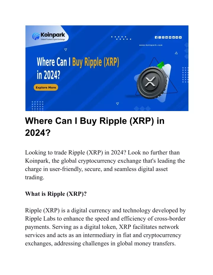 where can i buy ripple xrp in 2024