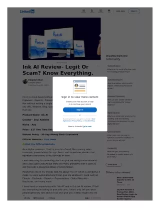 Ink AI Review- Legit Or Scam? Know Everything