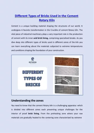 Different Types of Bricks Used in the Cement Rotary Kiln