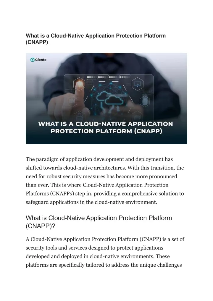 what is a cloud native application protection