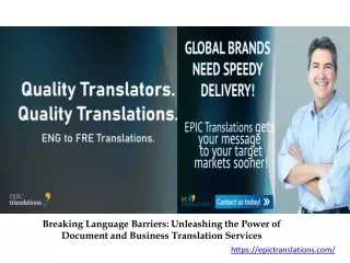 Breaking Language Barriers Unleashing the Power of Document and Business Translation Services
