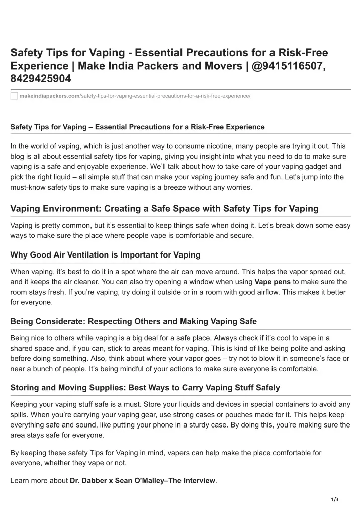 safety tips for vaping essential precautions