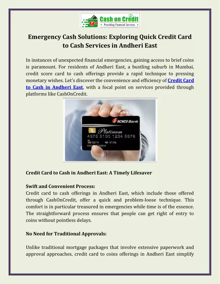 emergency cash solutions exploring quick credit