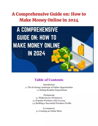 A Comprehensive Guide on: How to Make Money Online in 2024