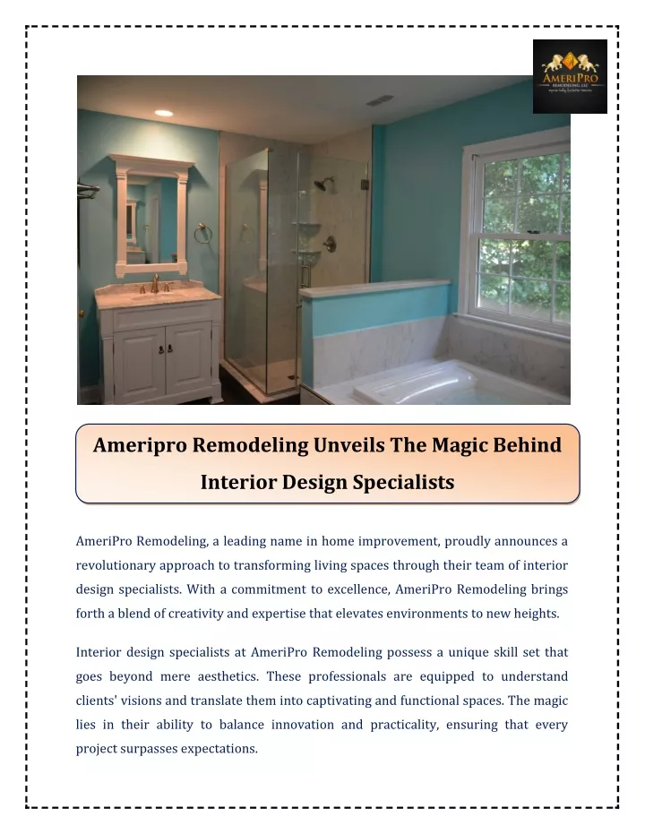 ameripro remodeling unveils the magic behind