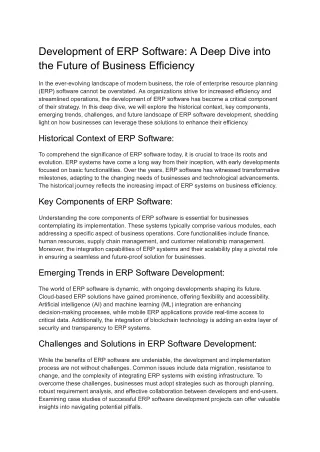 Development of ERP Software_ A Deep Dive into the Future of Business Efficiency