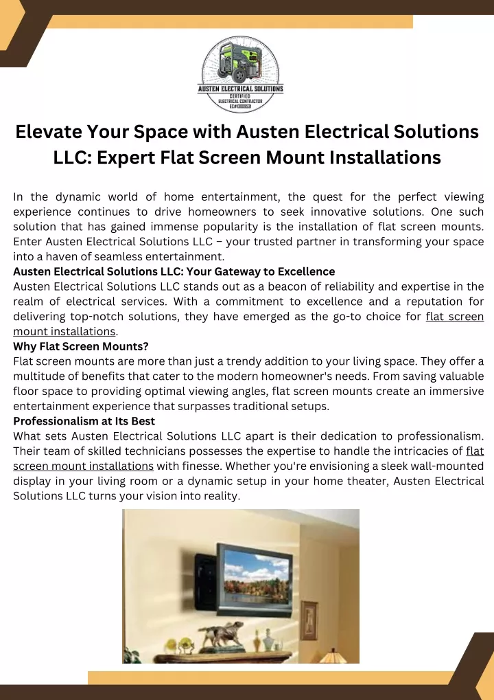 elevate your space with austen electrical