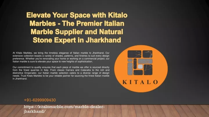 elevate your space with kitalo marbles