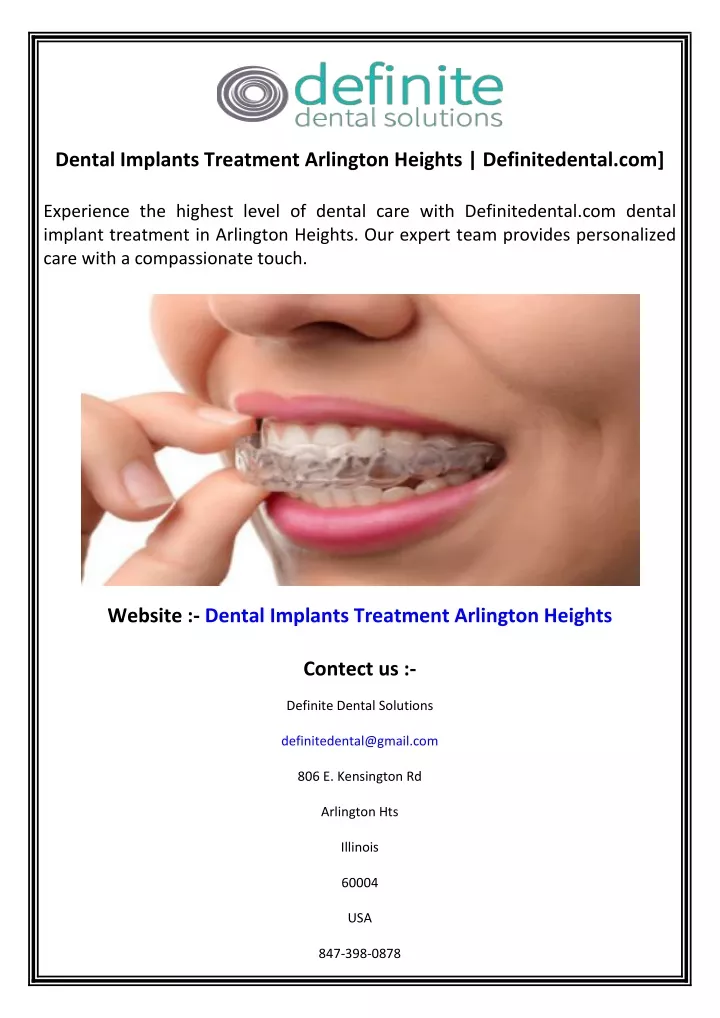 dental implants treatment arlington heights