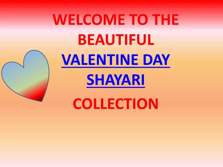 welcome to the beautiful valentine day shayari collection