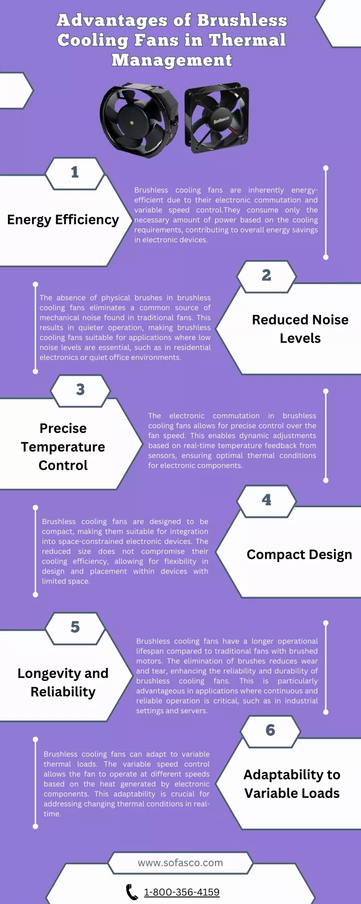 advantages of brushless cooling fans in thermal