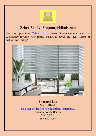 Zebra Blinds Shopmagicblinds.com