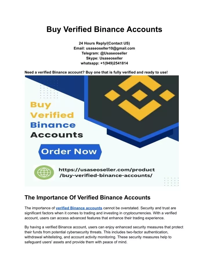 buy verified binance accounts