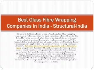 Best Glass Fibre Wrapping Companies In India -