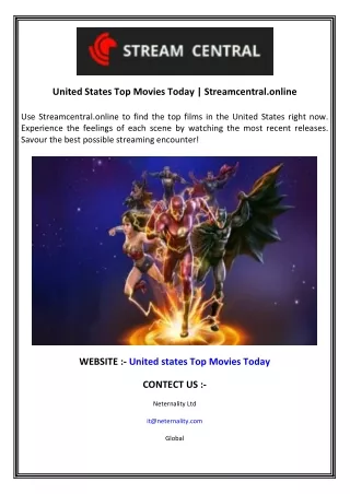 United States Top Movies Today  Streamcentral.online