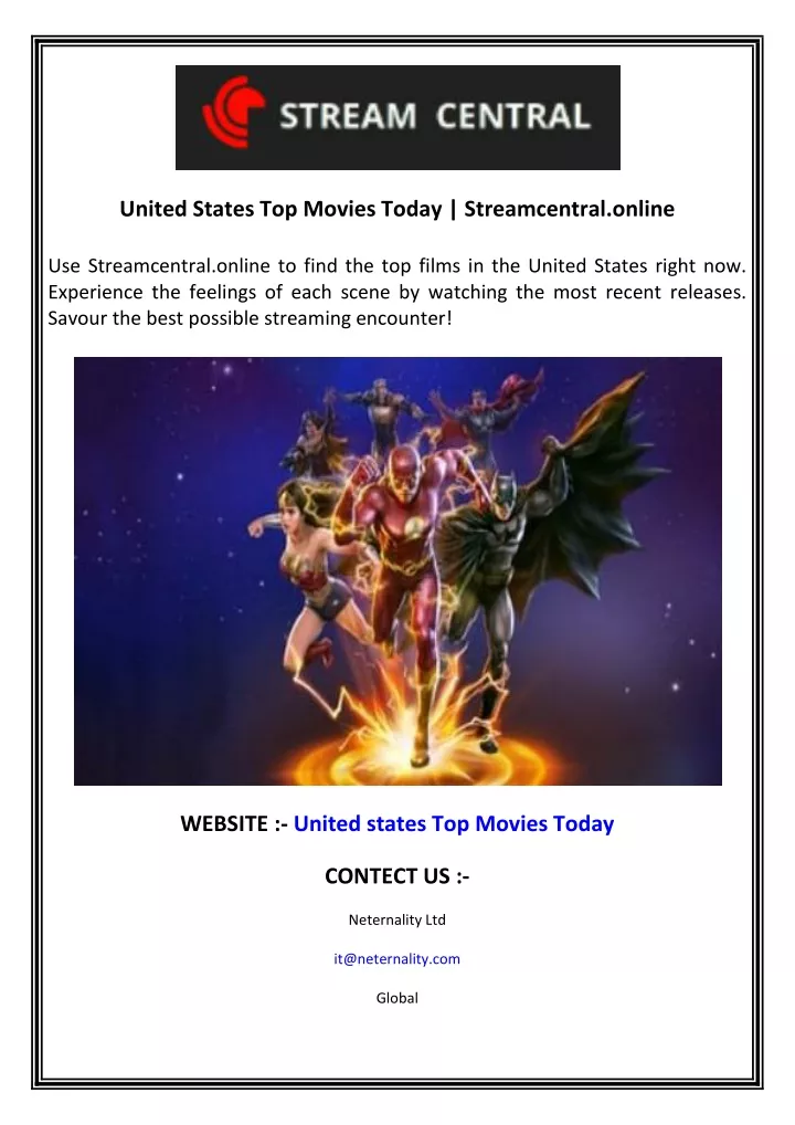 united states top movies today streamcentral