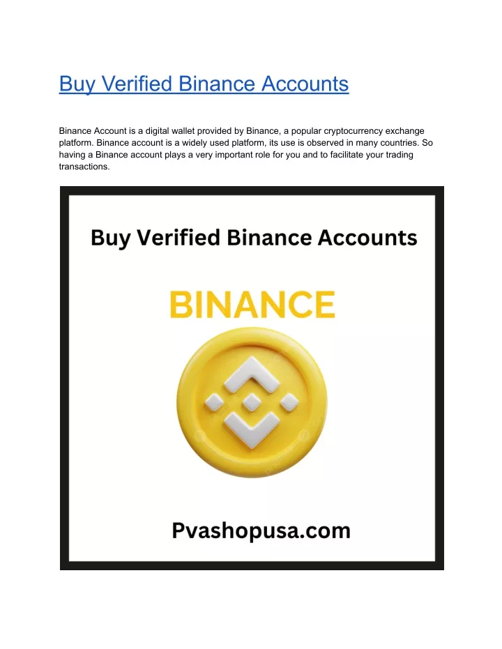 buy verified binance accounts