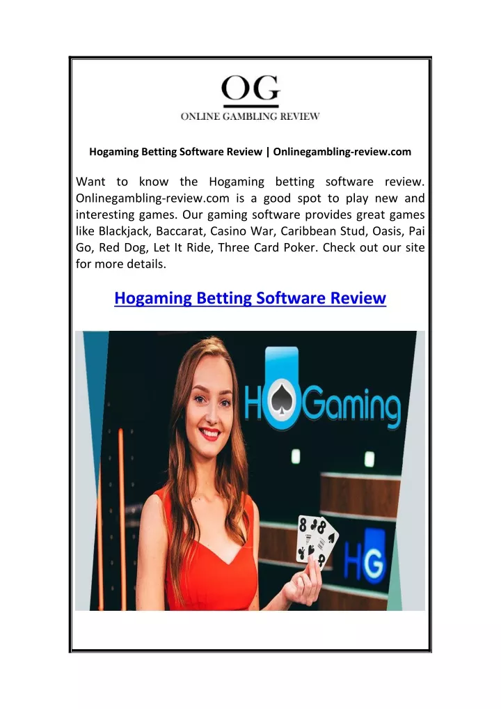 hogaming betting software review onlinegambling