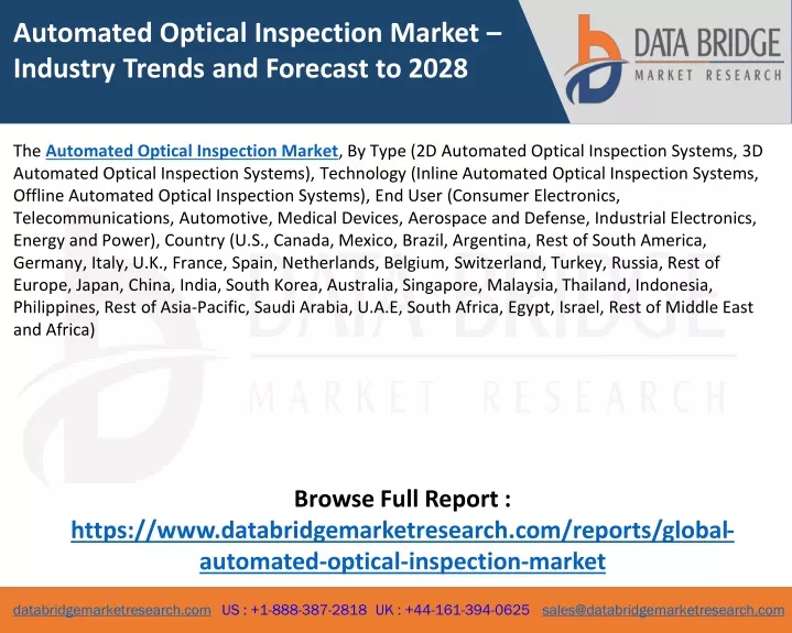 automated optical inspection market industry